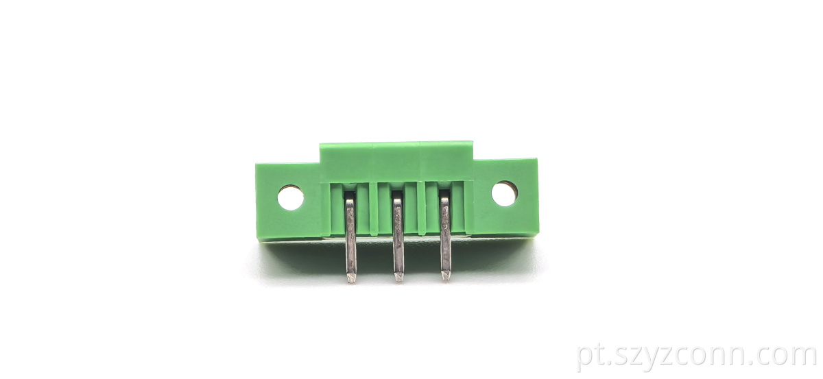 2.54mm Pitch Pluggable Terminal Blocks Male Bent Lead with Lug 1*3P